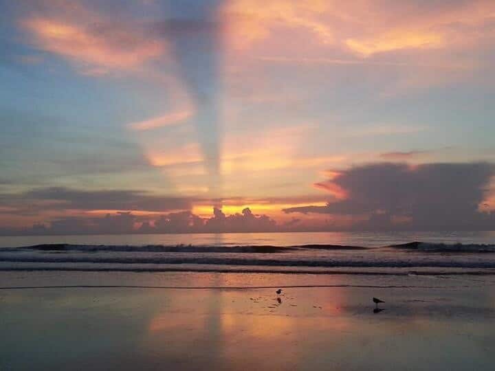 weather, sunset, coast, beach