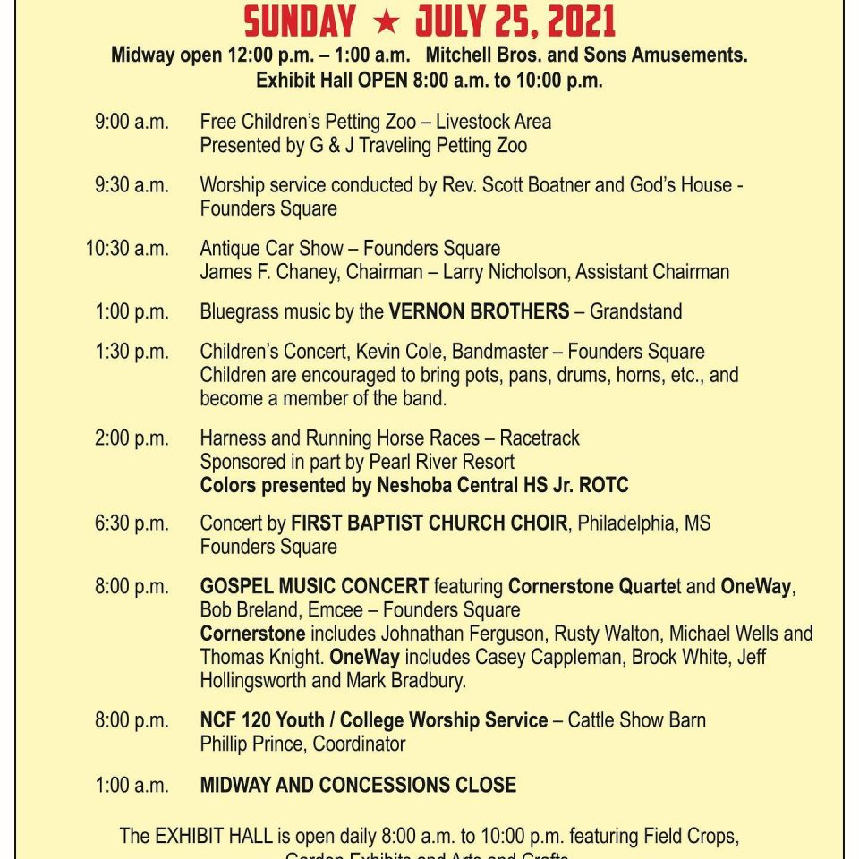 Neshoba County Fair gets underway today Here's the daily schedule