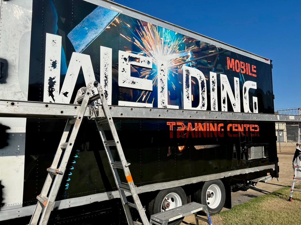 Mobile welding training center