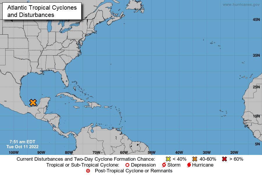 El sistema en el suroeste del Golfo de México pronto puede convertirse en una depresión tropical