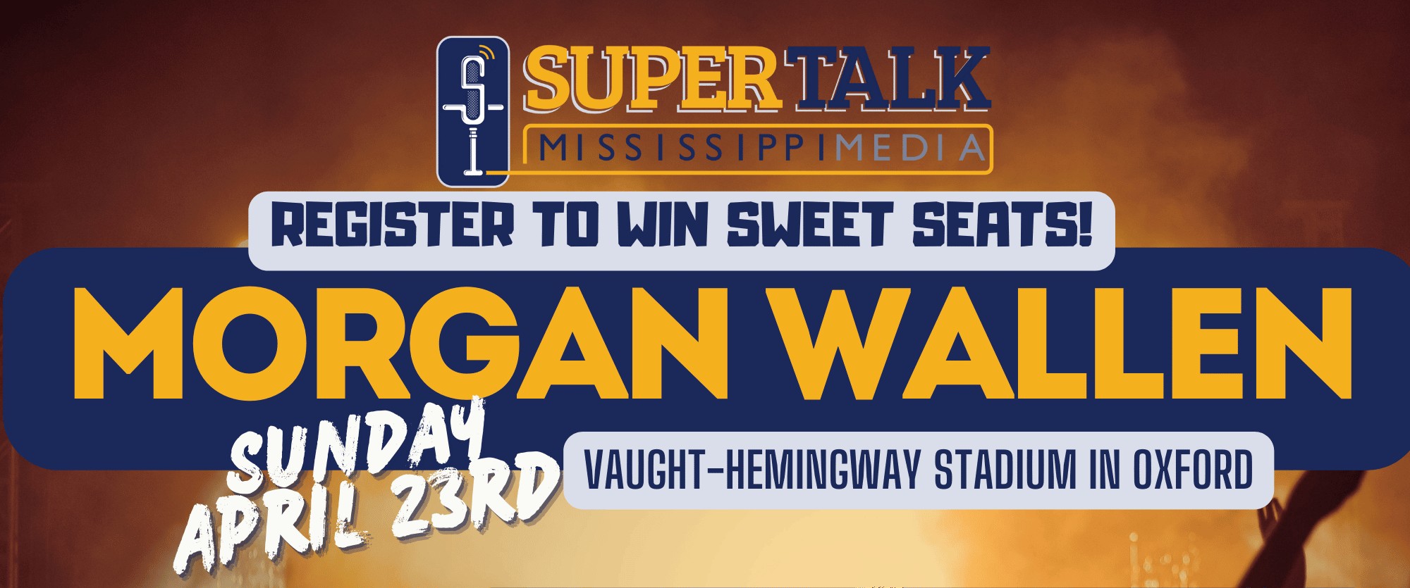Win Morgan Wallen Sweet Seats at Vaught-Hemingway Stadium in Oxford on April 23 2023