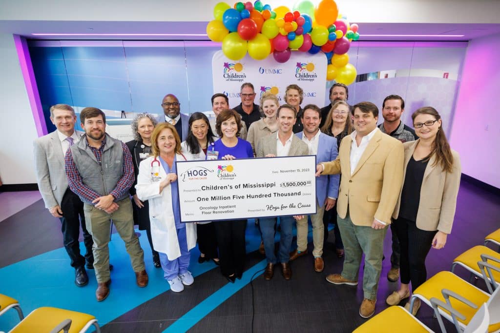 Hogs for the Cause announces $1.5M donation for new oncology wing at Children's of Mississippi - Vimarsana News
