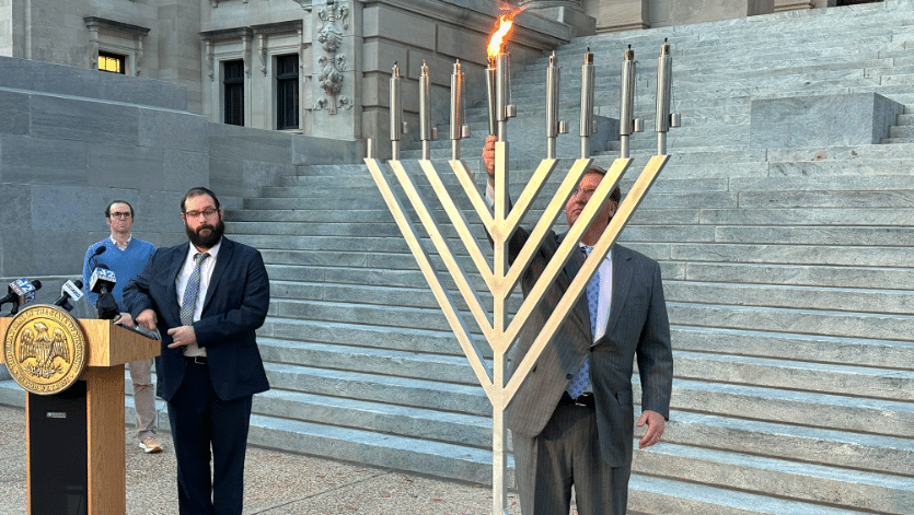 Menorah lighting