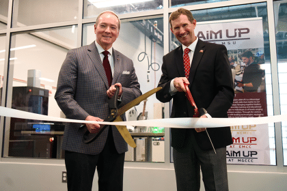 Mississippi State University President Mark E. Keenum and East Mississippi Community College President Scott Alsobrooks