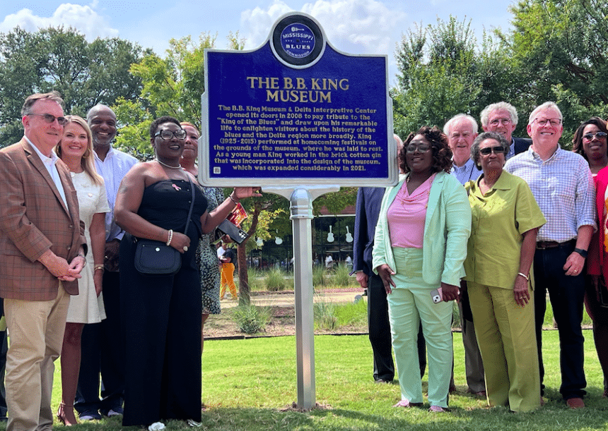 B.B King trail marker