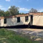 Wrecked mobile home